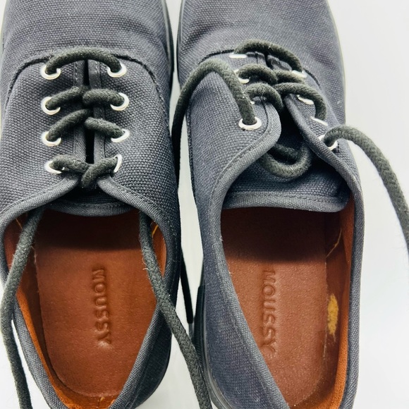 Moussy Classic Black Women's Canvas Sneakers Size 6 - Picture 15 of 15